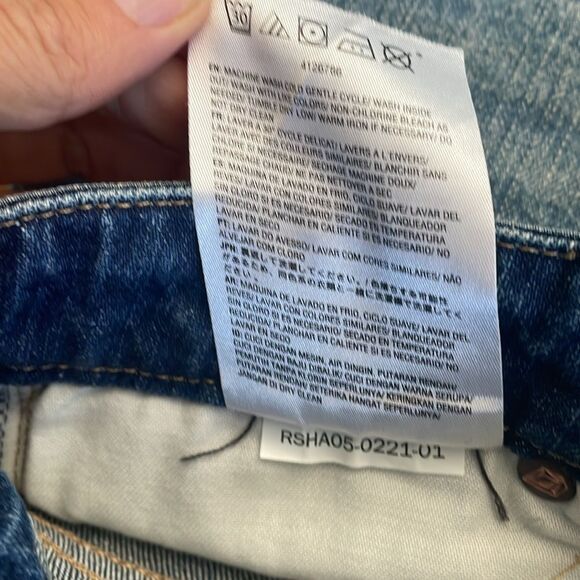 Volcom Stoney Stretch Denim Jean Shorts Medium Wash Size 25 Short Frayed Cute - Picture 9 of 11